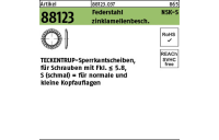 1000 Stück, Artikel 88123 Federstahl Form S zinklamellenbesch. TECKENTRUP-Sperrkantscheiben NSK für Fkl. bis 5.8, für normale/kl. Kopfaufl. - Abmessung: NSK-S 4