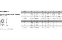 1000 Stück, Artikel 88124 A 4 Form M TECKENTRUP-Sperrkantscheiben NSK für normale Kopfauflagen - Abmessung: NSK-M 8