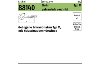 100 Stück, Artikel 88140 Stahl Typ 11 galvanisch verzinkt Gebogene Schraubhaken Typ 11, mit Holzschrauben-Gewinde - Abmessung: 20 x 2,3 x 6