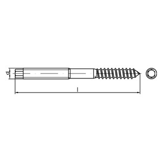 50 Stück, Artikel 88149 A2  Stockschrauben mit Schlüsselfläche - Abmessung: 12 x 300