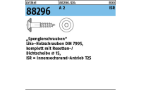 200 Stück, Artikel 88296 A 2 Scheibe 15 - ISR Spenglerschrauben Liko-Holzschr.m.Dichtscheibe 15 mm - Abmessung: 4,5 x 35 -15