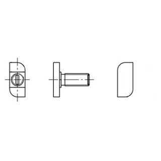 100 Stück, Artikel 88928 A2 Hammerkopfschrauben Typ 28/15 - Abmessung: 8 x 20