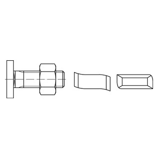 100 Stück, Artikel 88928 A4 Hammerkopfschrauben Typ 28/15 - Abmessung: 8 x 30