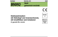 100 Stück, Artikel 89092 Stahl CE Tellerkopf-T galvanisch verzinkt Holzbauschrauben CE Tellerkopf, Innensechsrund, Fachhandel - Abmessung: 6 x 50 -T30